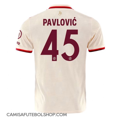 Camisa de time de futebol Bayern Munich Aleksandar Pavlovic #45 Replicas 3º Equipamento 2024-25 Manga Curta